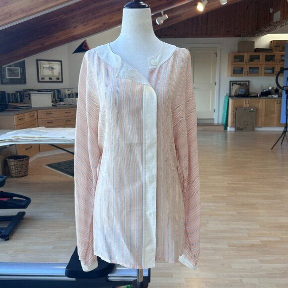Gucci Striped Silk Tunic L Large - Picture 1 of 8